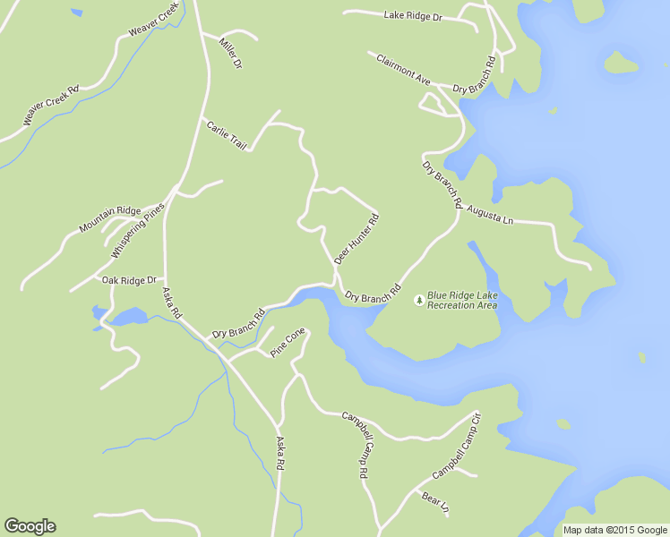 map of restaurants, bars, coffee shops, grocery stores, and more near 554 Deer Hunter Road in Blue Ridge