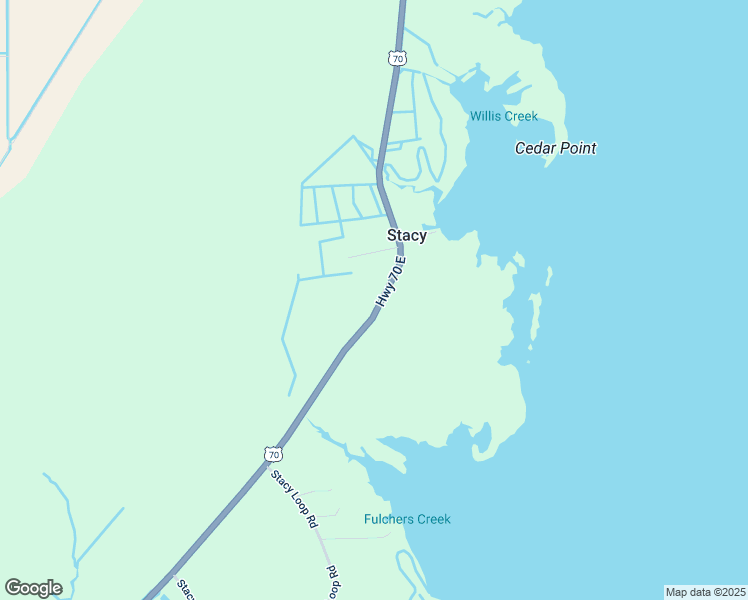 map of restaurants, bars, coffee shops, grocery stores, and more near 1215 U.S. 70 in Stacy