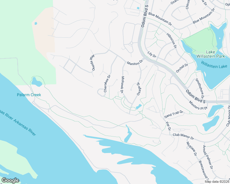 map of restaurants, bars, coffee shops, grocery stores, and more near 18 Tomahawk Cove in Maumelle