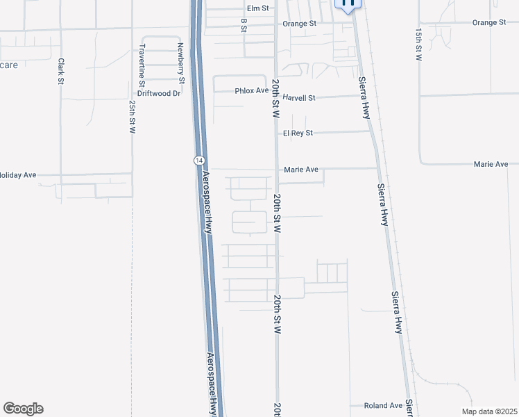 map of restaurants, bars, coffee shops, grocery stores, and more near 2113 Westerly Drive in Rosamond