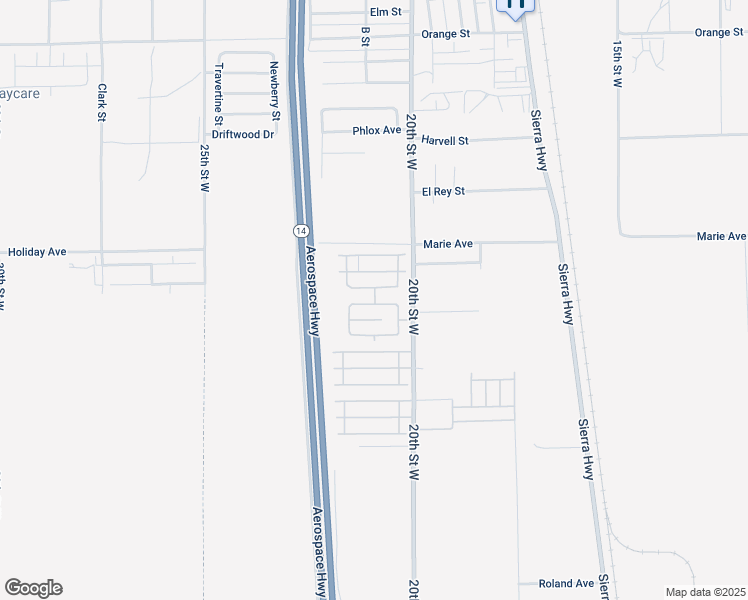map of restaurants, bars, coffee shops, grocery stores, and more near 2113 Westerly Drive in Rosamond