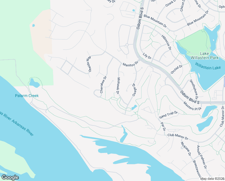 map of restaurants, bars, coffee shops, grocery stores, and more near 18 Tomahawk Cove in Maumelle