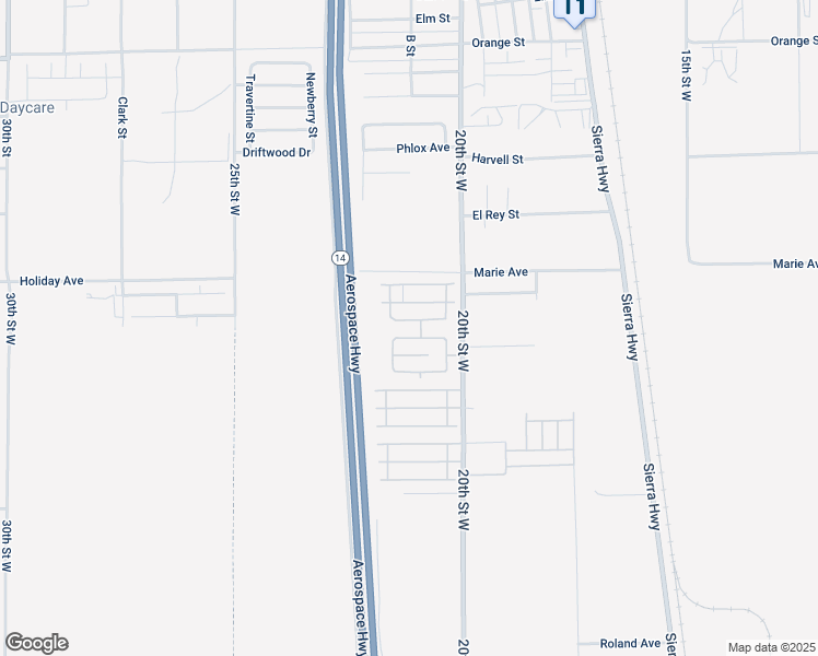 map of restaurants, bars, coffee shops, grocery stores, and more near 2113 Westerly Drive in Rosamond