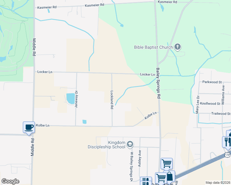 map of restaurants, bars, coffee shops, grocery stores, and more near 3622 Lockland Road in Florence