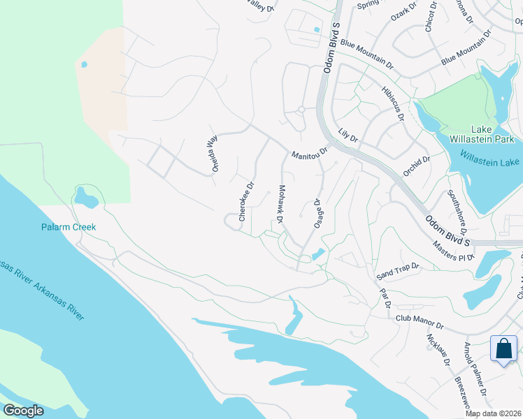 map of restaurants, bars, coffee shops, grocery stores, and more near 18 Tomahawk Cove in Maumelle