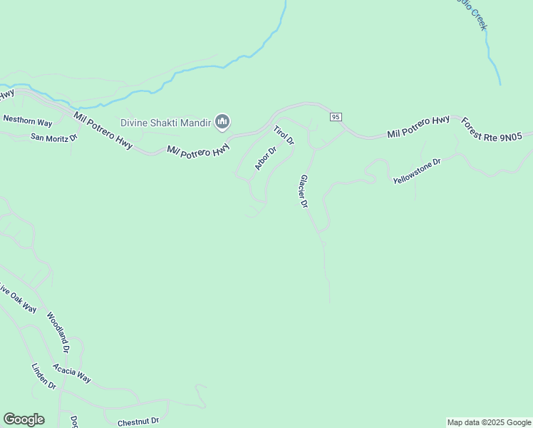 map of restaurants, bars, coffee shops, grocery stores, and more near 2308 Tirol Drive in Frazier Park