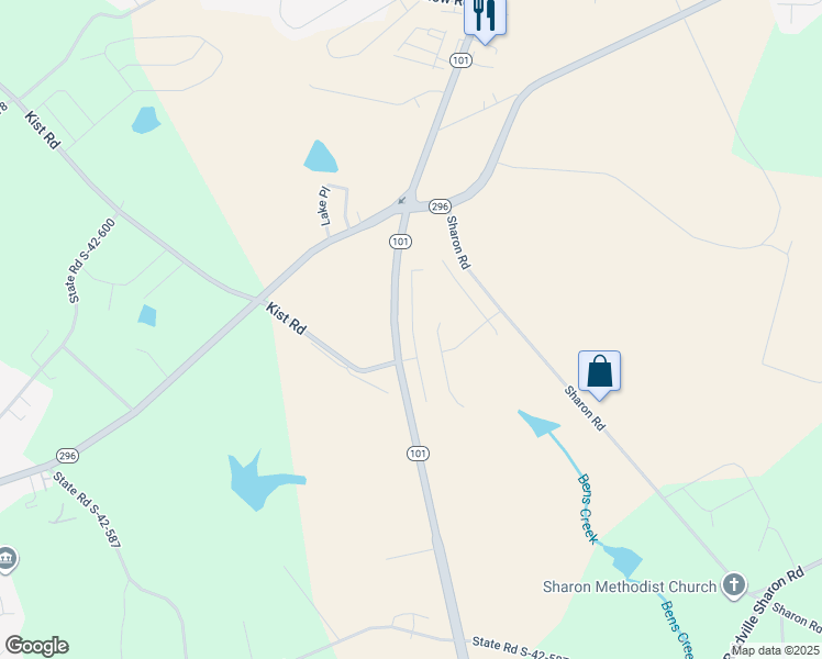 map of restaurants, bars, coffee shops, grocery stores, and more near 2951 South Carolina 101 in Greer