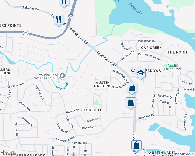 map of restaurants, bars, coffee shops, grocery stores, and more near 2772 Chert Cove in Sherwood