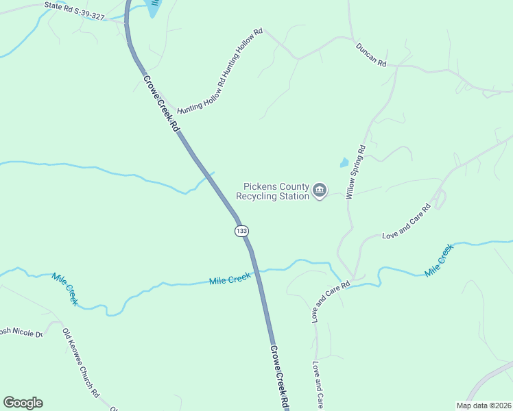 map of restaurants, bars, coffee shops, grocery stores, and more near 382 Crowe Creek Road in Six Mile