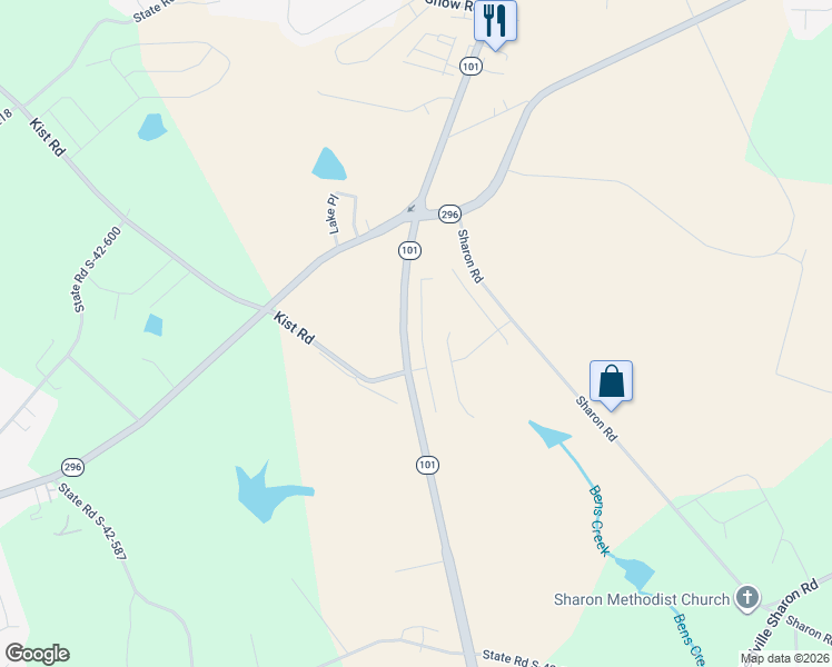 map of restaurants, bars, coffee shops, grocery stores, and more near 2951 South Carolina 101 in Greer