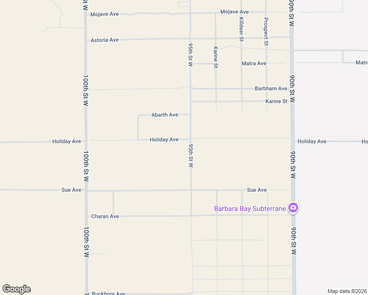 map of restaurants, bars, coffee shops, grocery stores, and more near Holiday Avenue in Rosamond