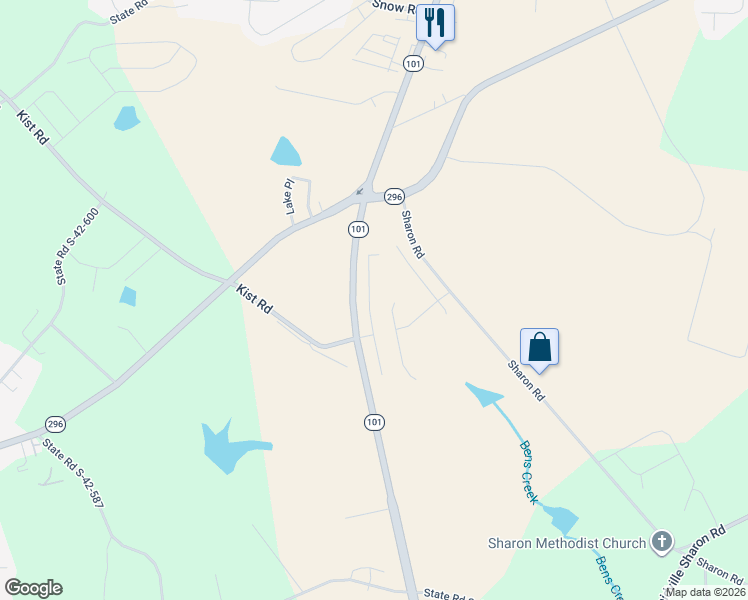 map of restaurants, bars, coffee shops, grocery stores, and more near 2951 South Carolina 101 in Greer