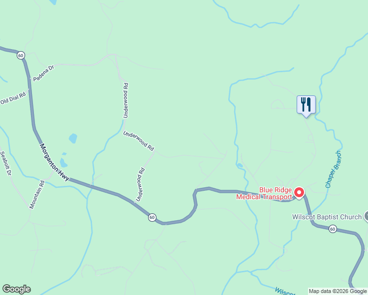 map of restaurants, bars, coffee shops, grocery stores, and more near 205 Oak Ridge Road in Morganton