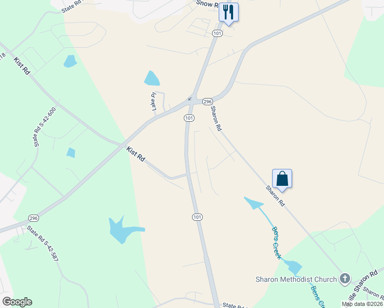 map of restaurants, bars, coffee shops, grocery stores, and more near 2951 South Carolina 101 in Greer