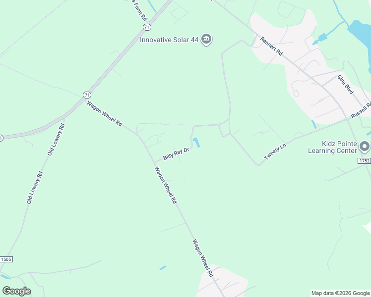 map of restaurants, bars, coffee shops, grocery stores, and more near 153 Billy Ray Drive in Shannon