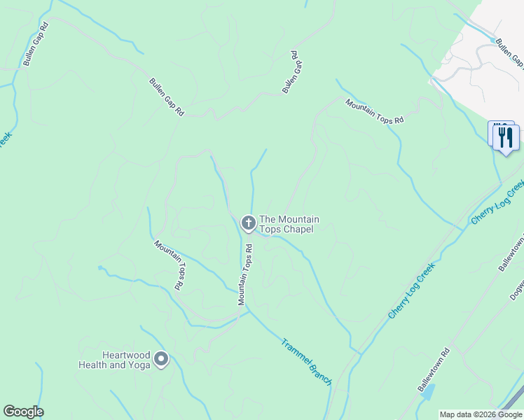 map of restaurants, bars, coffee shops, grocery stores, and more near 159 Lakota Trail in Blue Ridge