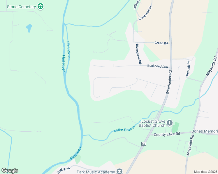 map of restaurants, bars, coffee shops, grocery stores, and more near 130 Chattooga Place in New Market