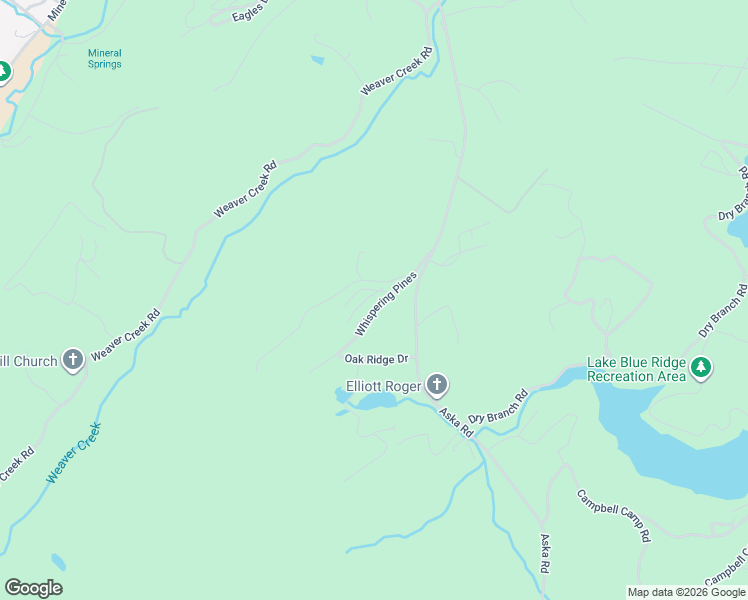 map of restaurants, bars, coffee shops, grocery stores, and more near 158 Whispering Pines in Blue Ridge