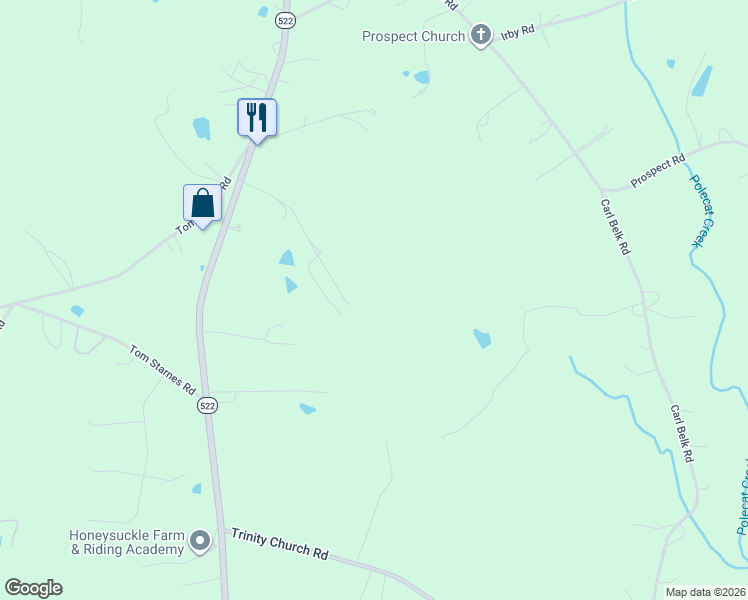 map of restaurants, bars, coffee shops, grocery stores, and more near 6223 South Rocky River Road in Monroe
