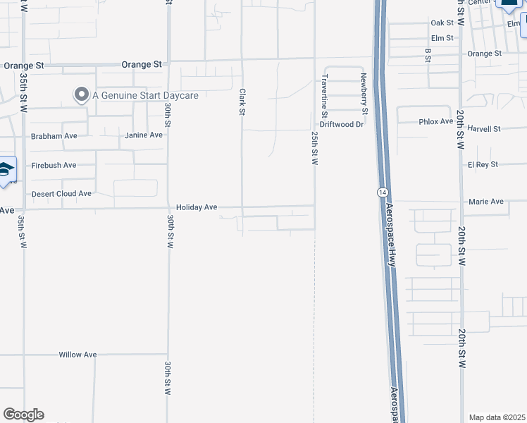 map of restaurants, bars, coffee shops, grocery stores, and more near 2659 Cold Creek Avenue in Rosamond