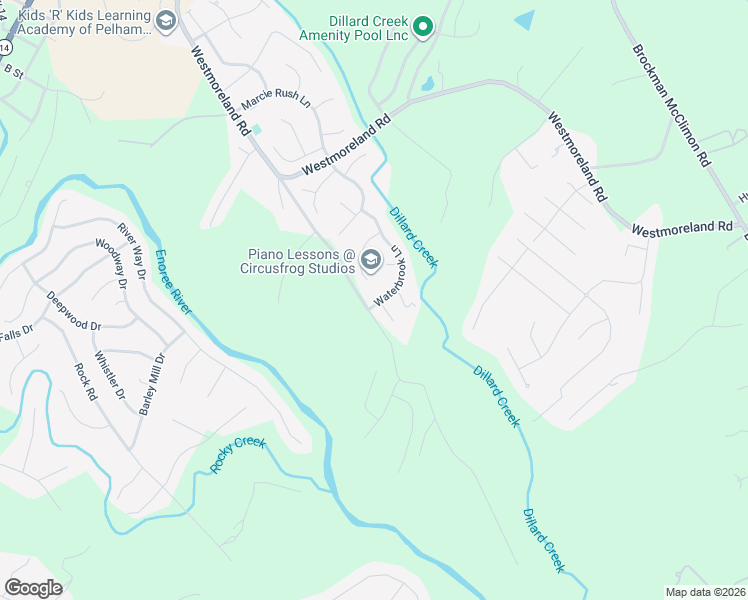 map of restaurants, bars, coffee shops, grocery stores, and more near 792 Waterbrook Lane in Greer