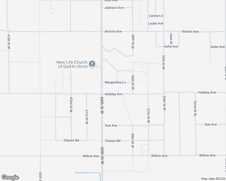 map of restaurants, bars, coffee shops, grocery stores, and more near 5933 Holiday Ave in Rosamond
