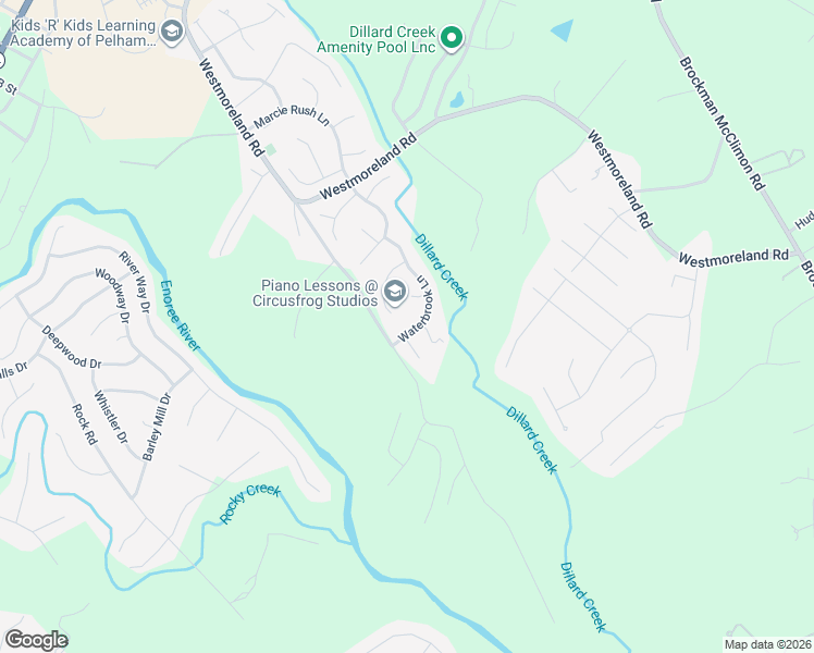 map of restaurants, bars, coffee shops, grocery stores, and more near 792 Waterbrook Lane in Greer