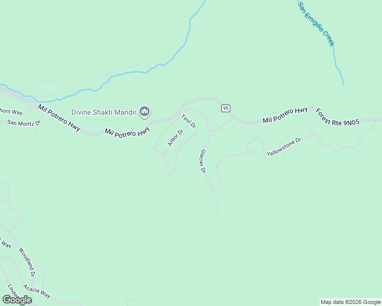 map of restaurants, bars, coffee shops, grocery stores, and more near 14413 Glacier Court in Frazier Park