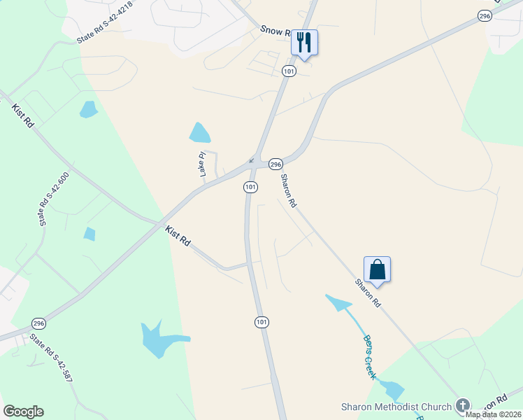map of restaurants, bars, coffee shops, grocery stores, and more near 2951 South Carolina 101 in Greer