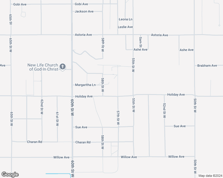 map of restaurants, bars, coffee shops, grocery stores, and more near Holiday Avenue in Rosamond
