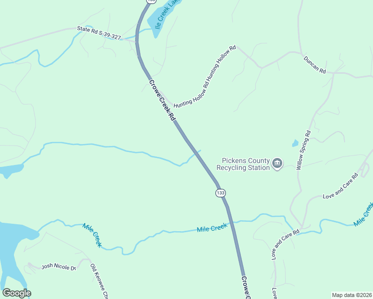 map of restaurants, bars, coffee shops, grocery stores, and more near 426 Crowe Creek Road in Six Mile