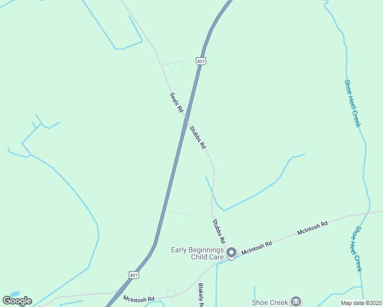 map of restaurants, bars, coffee shops, grocery stores, and more near Seals Road in Laurinburg