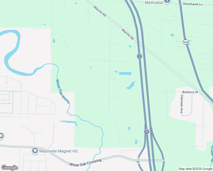 map of restaurants, bars, coffee shops, grocery stores, and more near 10623 Short Marche Road in North Little Rock