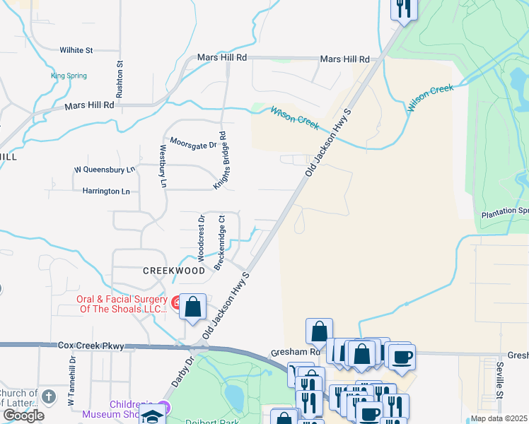 map of restaurants, bars, coffee shops, grocery stores, and more near 3275 County Road 47 in Florence