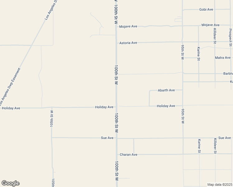 map of restaurants, bars, coffee shops, grocery stores, and more near 2100 100th Street West in Rosamond