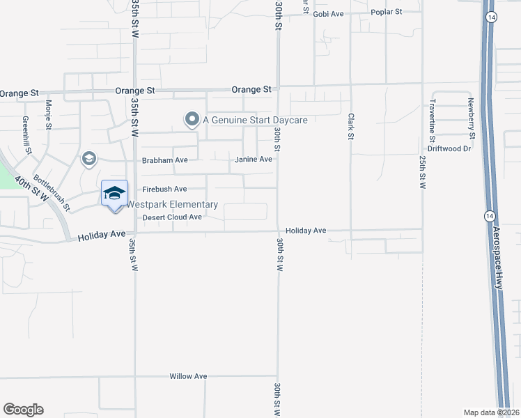 map of restaurants, bars, coffee shops, grocery stores, and more near 3016 Via Bella Rosa Avenue in Rosamond