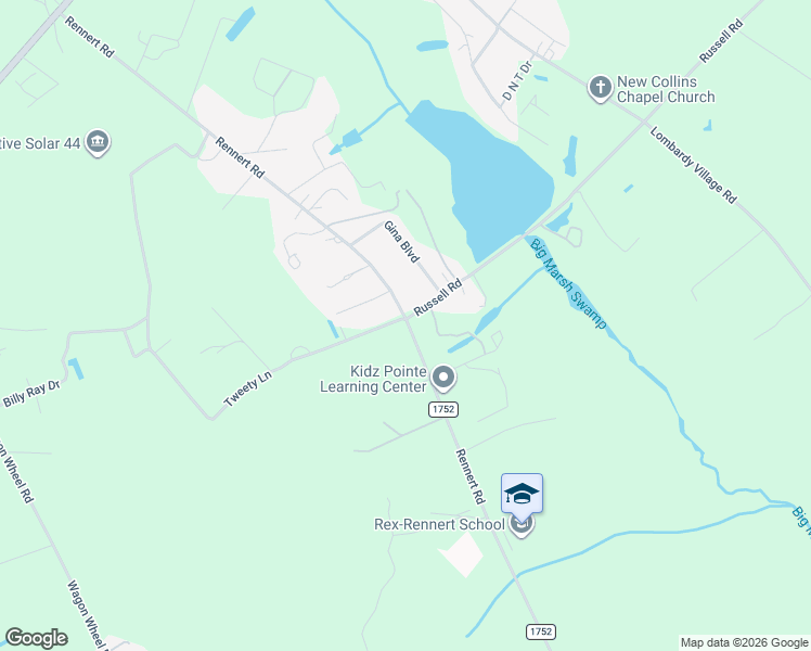 map of restaurants, bars, coffee shops, grocery stores, and more near 62 Tweety Lane in Shannon