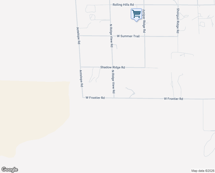 map of restaurants, bars, coffee shops, grocery stores, and more near 21200 North Ridge View Road in Paulden