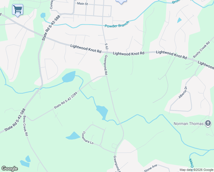 map of restaurants, bars, coffee shops, grocery stores, and more near 3943 Greenpond Road in Woodruff