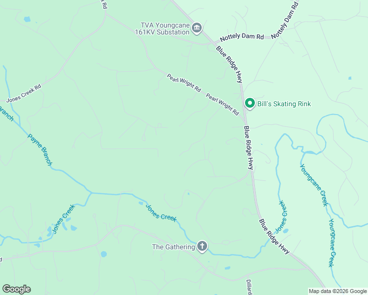 map of restaurants, bars, coffee shops, grocery stores, and more near 248 Renegade Ridge Road in Blairsville