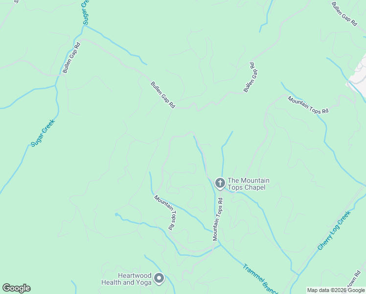 map of restaurants, bars, coffee shops, grocery stores, and more near 2606 Mountain Tops Road in Blue Ridge