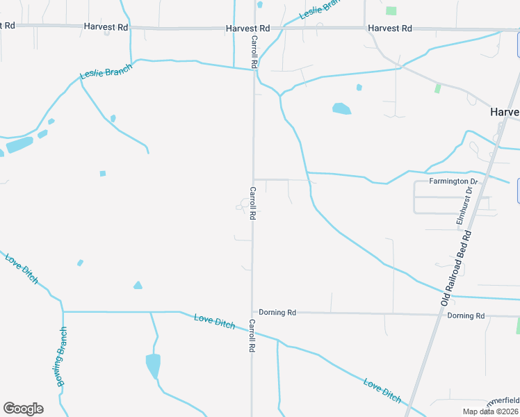 map of restaurants, bars, coffee shops, grocery stores, and more near 747-769 Carroll Road in Harvest