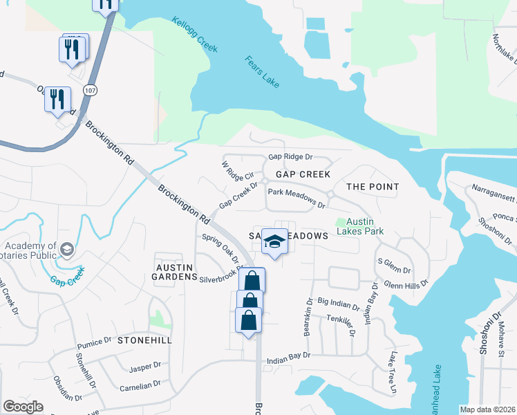 map of restaurants, bars, coffee shops, grocery stores, and more near 7332 Deer Meadows Court in Sherwood