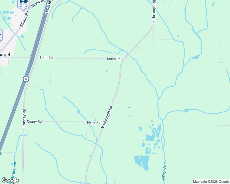 map of restaurants, bars, coffee shops, grocery stores, and more near 20299 Yarbrough Road in Athens