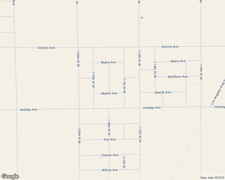 map of restaurants, bars, coffee shops, grocery stores, and more near Abarth Avenue in Rosamond