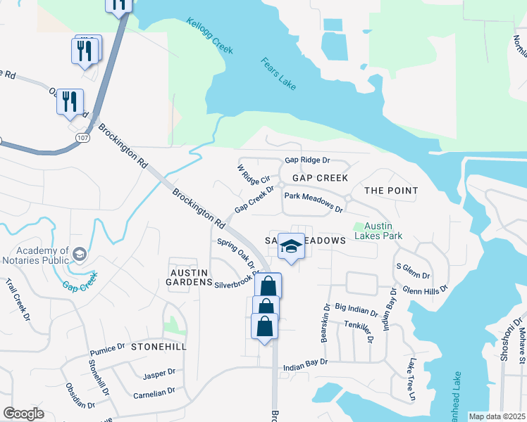 map of restaurants, bars, coffee shops, grocery stores, and more near 7332 Deer Meadows Court in Sherwood