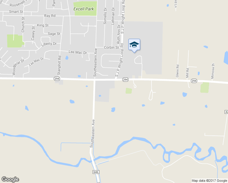 map of restaurants, bars, coffee shops, grocery stores, and more near 2003 Military Road in Jacksonville