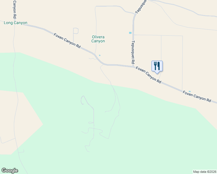 map of restaurants, bars, coffee shops, grocery stores, and more near 5951 Olivera Canyon Road in Santa Maria