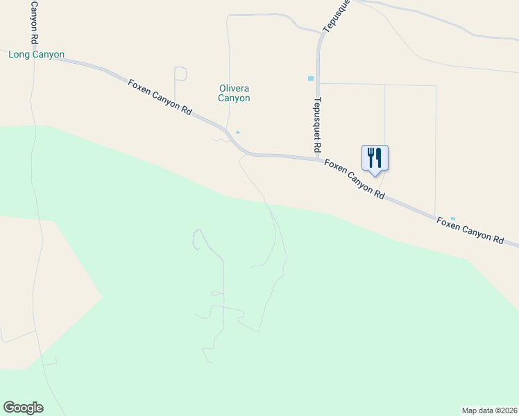 map of restaurants, bars, coffee shops, grocery stores, and more near 5951 Olivera Canyon Road in Santa Maria