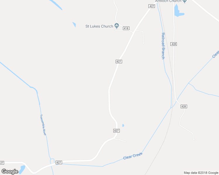 map of restaurants, bars, coffee shops, grocery stores, and more near County Road 427 in Corinth